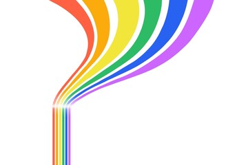 Rainbow colourful wavy abstract colorful background