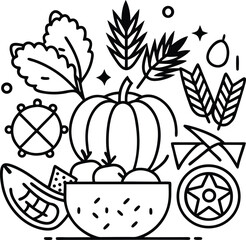 Fresh Plant-Based Foods – World Vegan Day Illustration