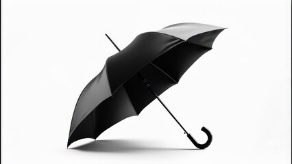 Black umbrella on white background (1)