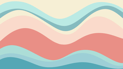 Abstract wavy background with pastel colors, modern and decorative design