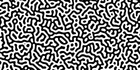 Seamless vector illustration of vintage leopard skin pattern design for fabric decoration. blots. hexagonal swirl pattern. zigzag, Monochrome, waving, Turing, labyrinth. algorithm, psychedelic, batik. © Creative Lis