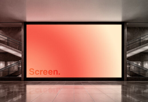 Shopping Mall Screen Mockup