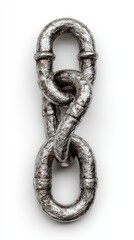 Obraz premium Unique metallic chain sculpture emphasizing strength and connection displayed against a neutral background
