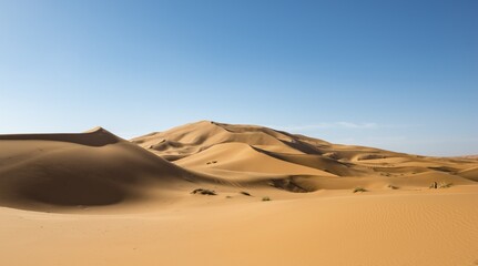 Sand dunes in the desert, dune landscape Erg Chebbi, Merzouga, Sahara, Morocco