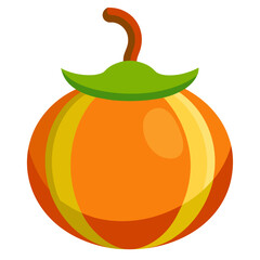 orange fruit isolated on white