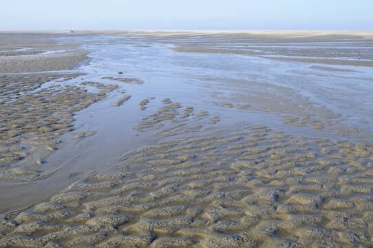 Mudflats off Langeoog, Lower Saxony, Germany, Europe