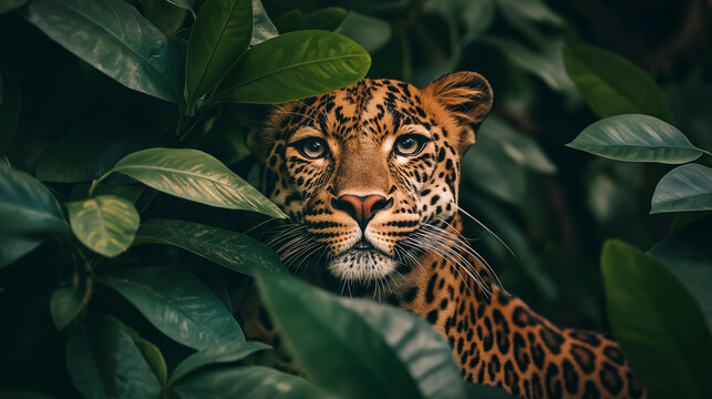Leopardo entre as Folhas