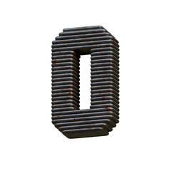 Rusty Wire 3D Alphabet or PNG Letters