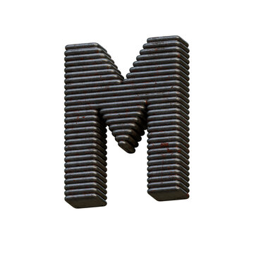 Rusty Wire 3D Alphabet or PNG Letters