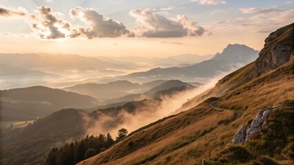 sunrise over the mountains