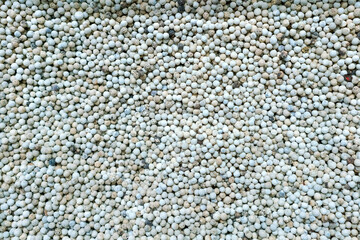 Pile of white and gray pebbles
