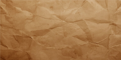 Obraz premium AI Generated Seamless Crumpled Recycled Brown Paper Texture for Graphic Design, Print and Web Use.