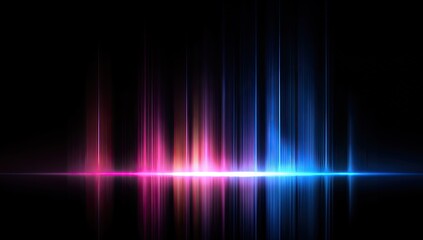 Abstract vibrant light streaks on dark background
