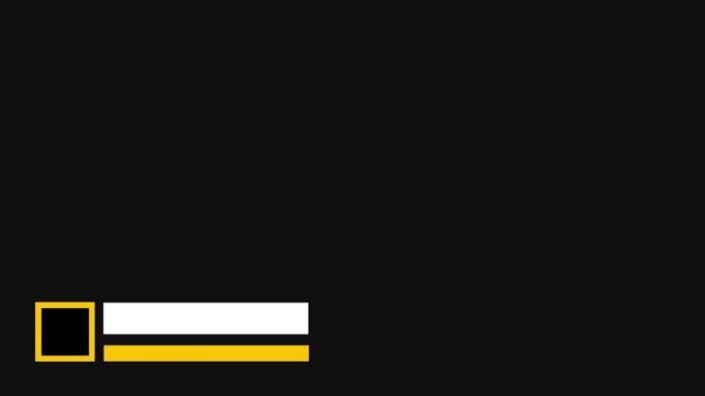 Modern white and yellow lower third animation tittle