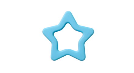 Blue star stands on black. Use for product photography, branding, posters.