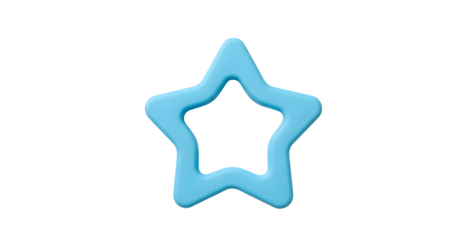 Blue star stands on black. Use for product photography, branding, posters.