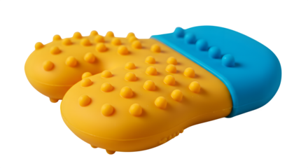 Yellow and blue tactile texture creates soft light. Great for product staging, mockups, branding, website header.