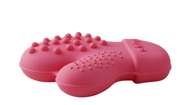 Pink textured rubbery surface shows bumpy, dimpled pattern with soft lighting. Perfect for product staging, playful branding mockups, or abstract poster design.