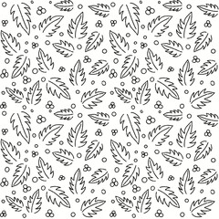Fototapeta premium seamless pattern with leaves