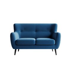 Fototapeta premium Blaue Couch, transparenter Hintergrund, PNG