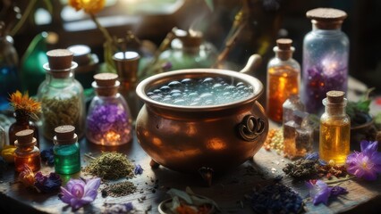 Magic potion brewing