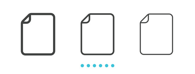 Document file cart Icon. Thin line icon vector