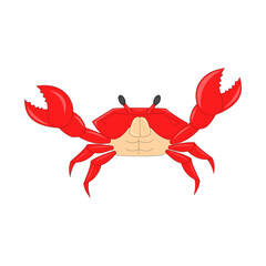 crab. sea animal. aquatic animal. animal theme. crustacean. vector illustration.