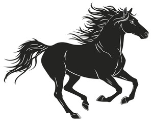 Obraz premium horse silhouette vector