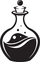  Potion Bottle Silhouette Icon – Magic Elixir, Alchemy Symbol