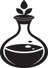  Potion Bottle Silhouette Icon – Magic Elixir, Alchemy Symbol