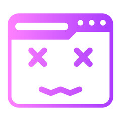 Obraz premium error 404 gradient icon