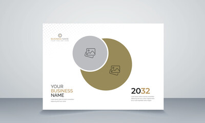 Vector corporate book cover horizontal design
