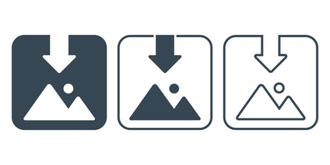 Upload image photo sign symbol. Illustration vector