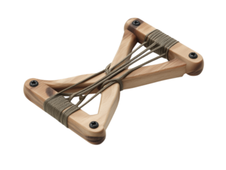 A detailed study of a crafted wooden bow featuring a natural aesthetic