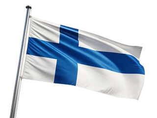 finland flag isolated on white background 