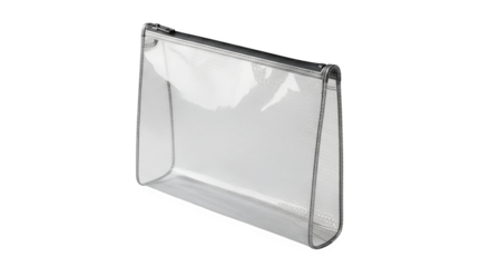 Clear Makeup Bag Texture with Subtle Lighting. Ideal for product staging, digital branding, posters, and mockups.