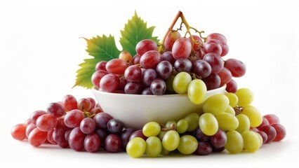 Red and green grapes in a bowl (2)