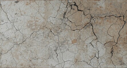 Fototapeta premium Cracked surface effect in aged abstract art painting styles