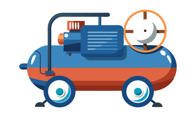 Obraz premium Download Air Compressor Vector Art Illustration Eps File For Design.