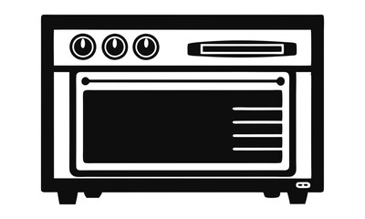Obraz premium Download Electric Oven Silhouette Vector Illustration Eps File For Design.