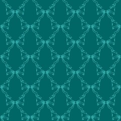 seamless pattern with bow doodle line