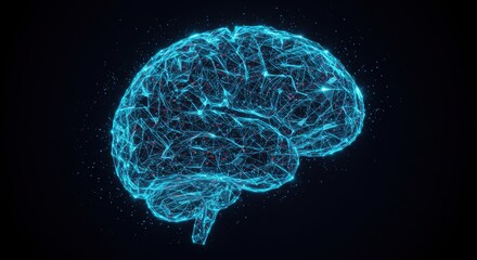 Abstract Digital Brain Neural Network Visualization:  A Stunning Representation of Complex Cognitive Processes