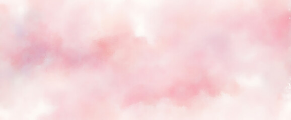 Fototapeta premium Soft Pink Abstract Watercolor Background, Gentle Dreamy Blurry Texture, Pastel Sky Art, ai
