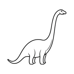vector illustration of a dinosaur line art