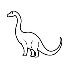 dinosaur vector illustration line art