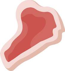 Illustration of a Raw T-Bone Steak Meat