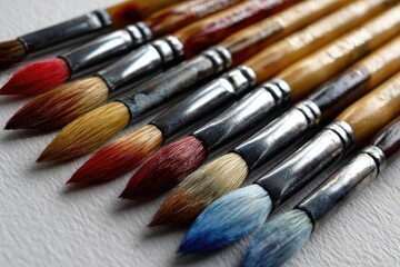 Fototapeta premium Close-up of paintbrushes (4)