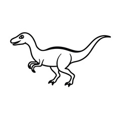 Fototapeta premium tyrannosaurus dinosaur vector illustration line art