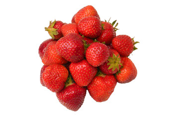 Fresh group of berries isolated on a white background.