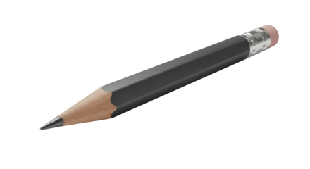 Gray pencil shows smooth texture under even lighting, perfect for education, design, and creative projects.